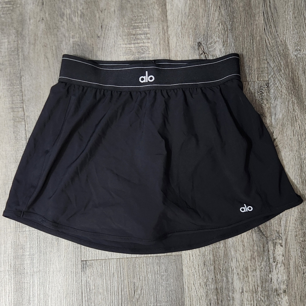 ALO Yoga Match Point Tennis Skirt Black - Picture 9 of 14